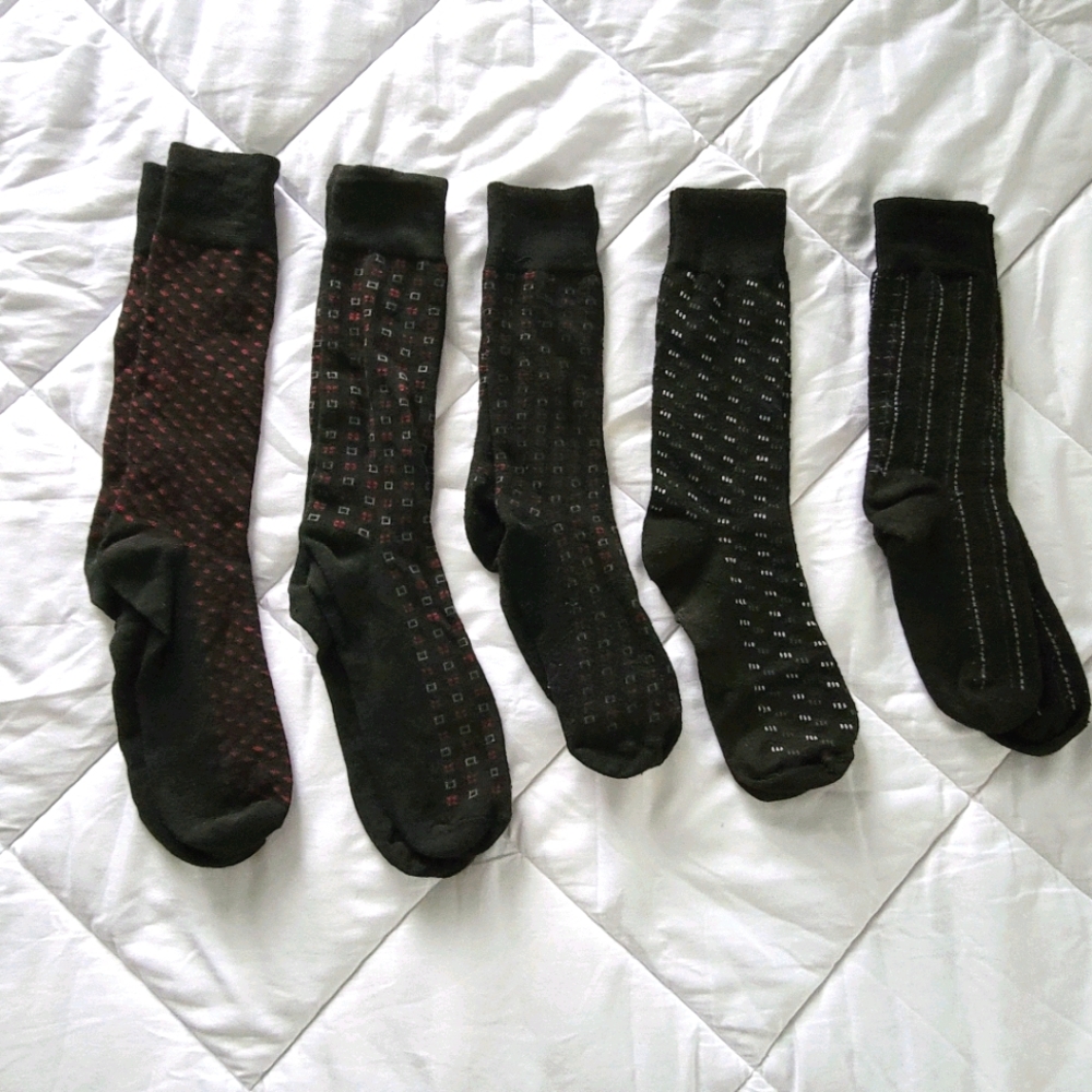SOLD 5 Pack of Dress Socks (gently worn)